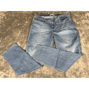 Levis Signature Mid Rise Straight Leg Stretch Blue Jeans, Womens 20M (35X32)